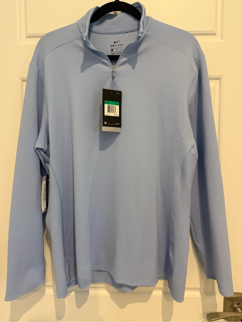 Nike Light Blue Dri-FIT Half-Zip Performance Jacket